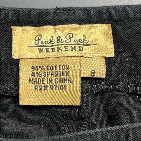 Black Stretch Denim Pants By Pick & Peck. Size 8 - Picture 4 of 5